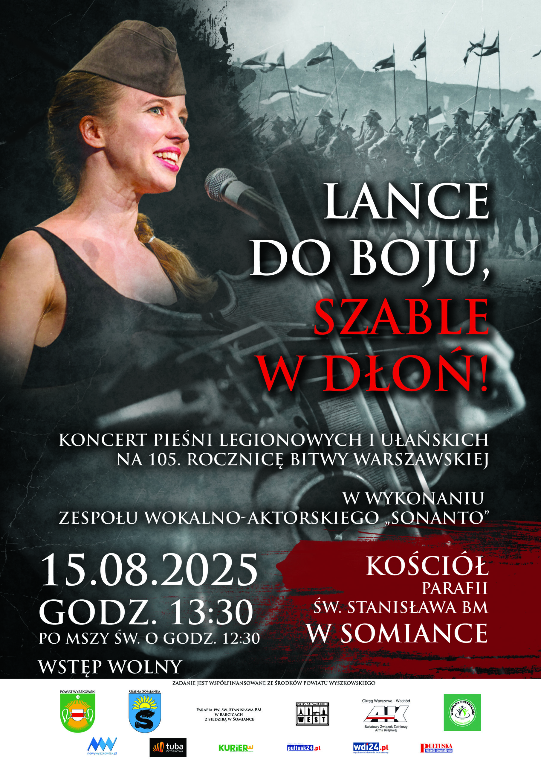 Lance do boju, szable w dłoń! Koncert pieśni legionowych i ułańskich na 105. Rocznicę Bitwy Warszawskiej