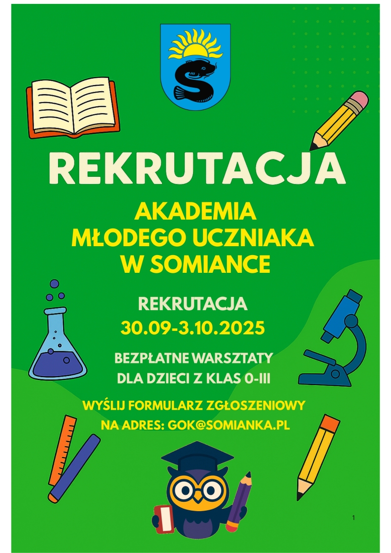 Rekrutacja do Akademii Młodego Uczniaka w Somiance