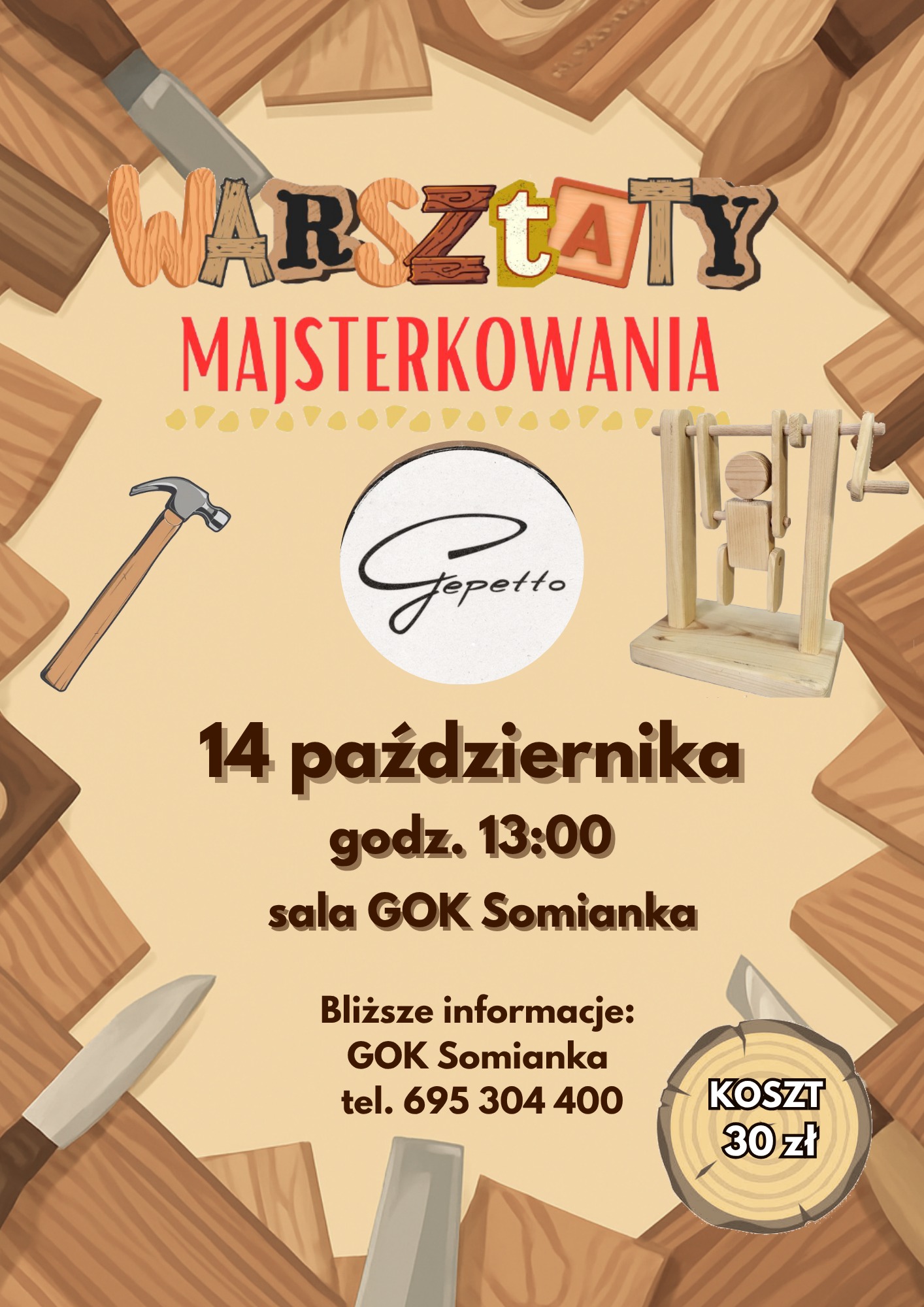 Zapraszamy na Warsztaty Majsterkowania z Gepetto